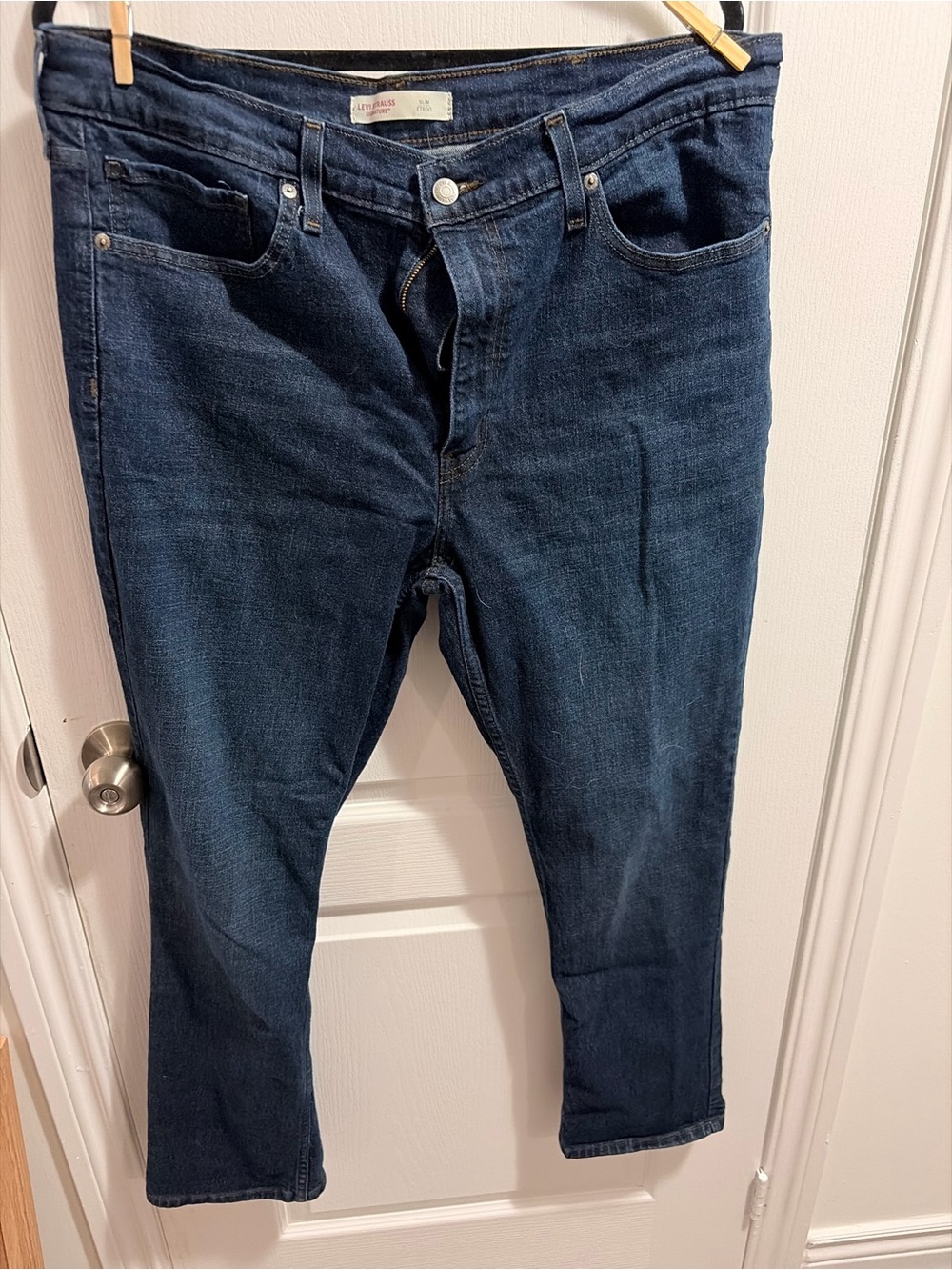 Slim Straight Men's Jeans in Dark Blue - Classic Everyday Denim